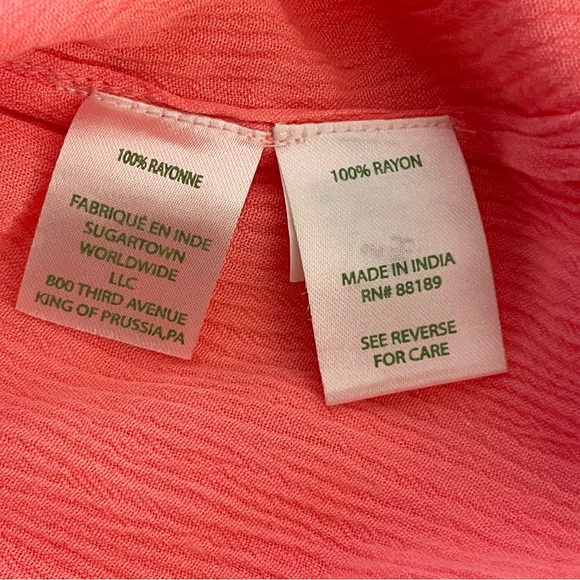 Lilly Pulitzer Off the Shoulder Katya Top Coral - Picture 6 of 9